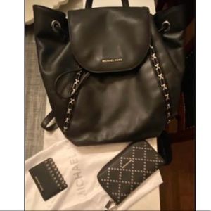 Black Leather Michael Kors Set